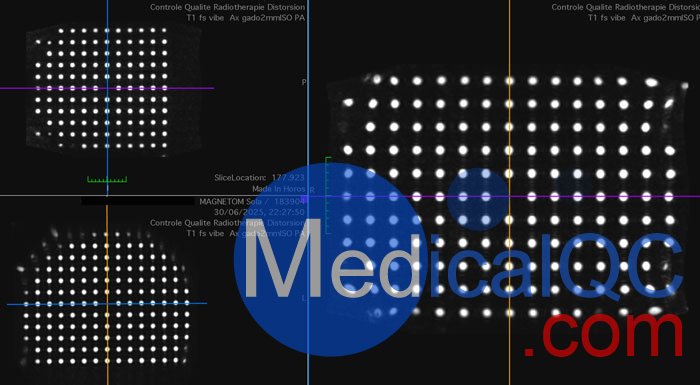 Cartesian3D磁共振几何畸变测量模型,Cartesian3D MRI畸变测量模体成像图